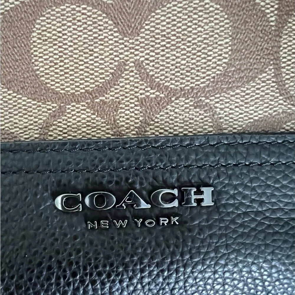 Coach Backpack In Blocked Signature Canvas And Smooth Leather